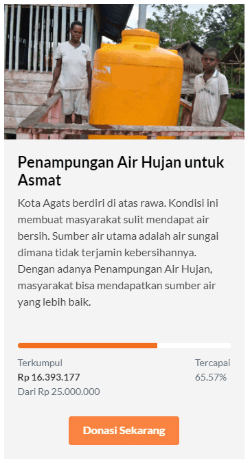 Penampungan air hujan untuk asmat